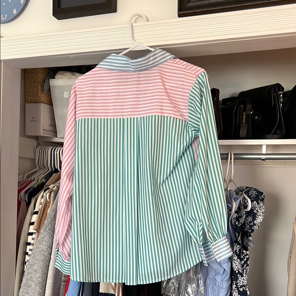 Striped Multicolor Button Down - image 4